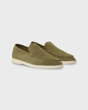 Loro Piana Summer Walk Loafers  Suede Murano Green