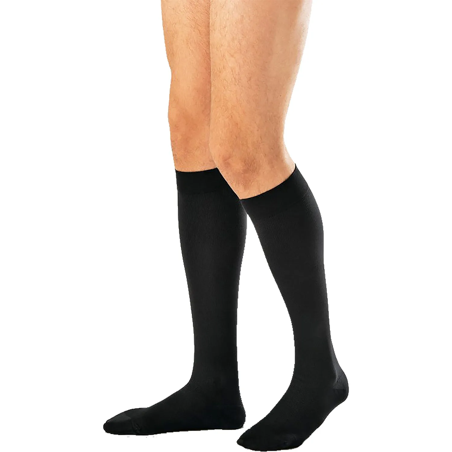 Men's Jobst Casual Knee High 15-20 mmHg Black Large