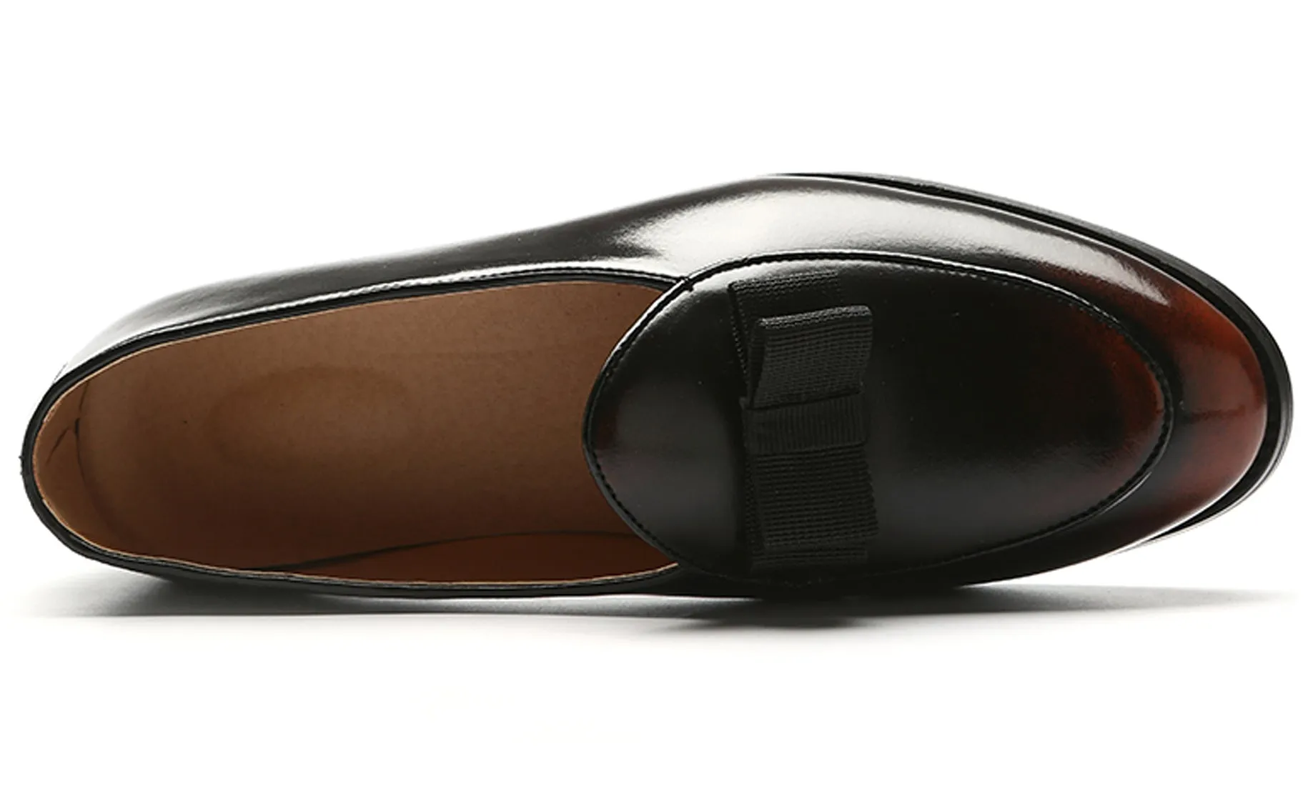 Men's Leather Bow Loafers