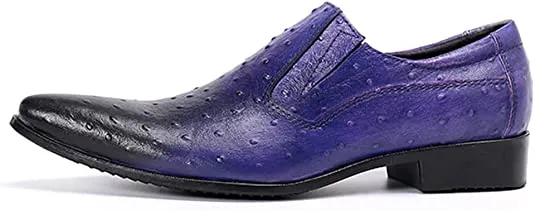 Men's Smoking Loafers Genuine Leather Studded