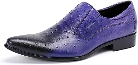 Men's Smoking Loafers Genuine Leather Studded