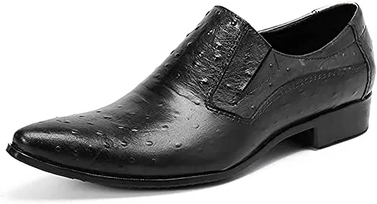 Men's Smoking Loafers Genuine Leather Studded
