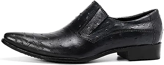 Men's Smoking Loafers Genuine Leather Studded