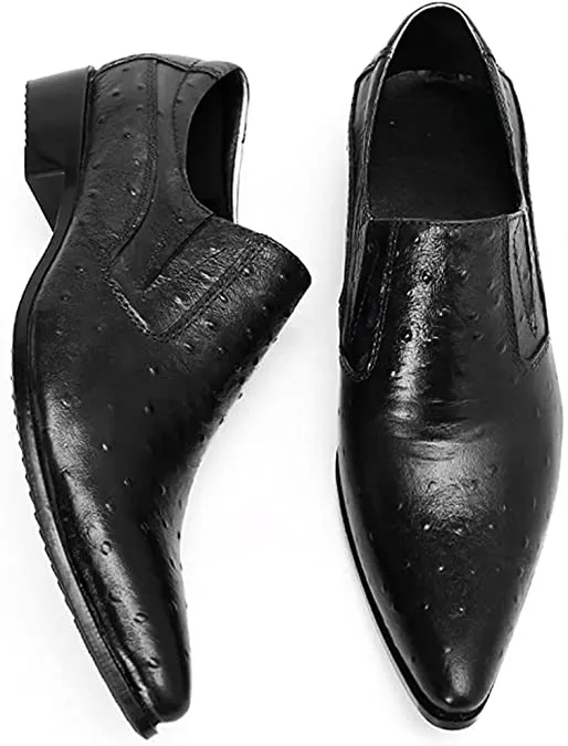 Men's Smoking Loafers Genuine Leather Studded