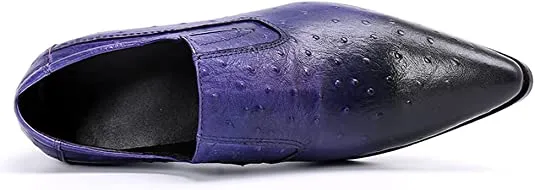 Men's Smoking Loafers Genuine Leather Studded