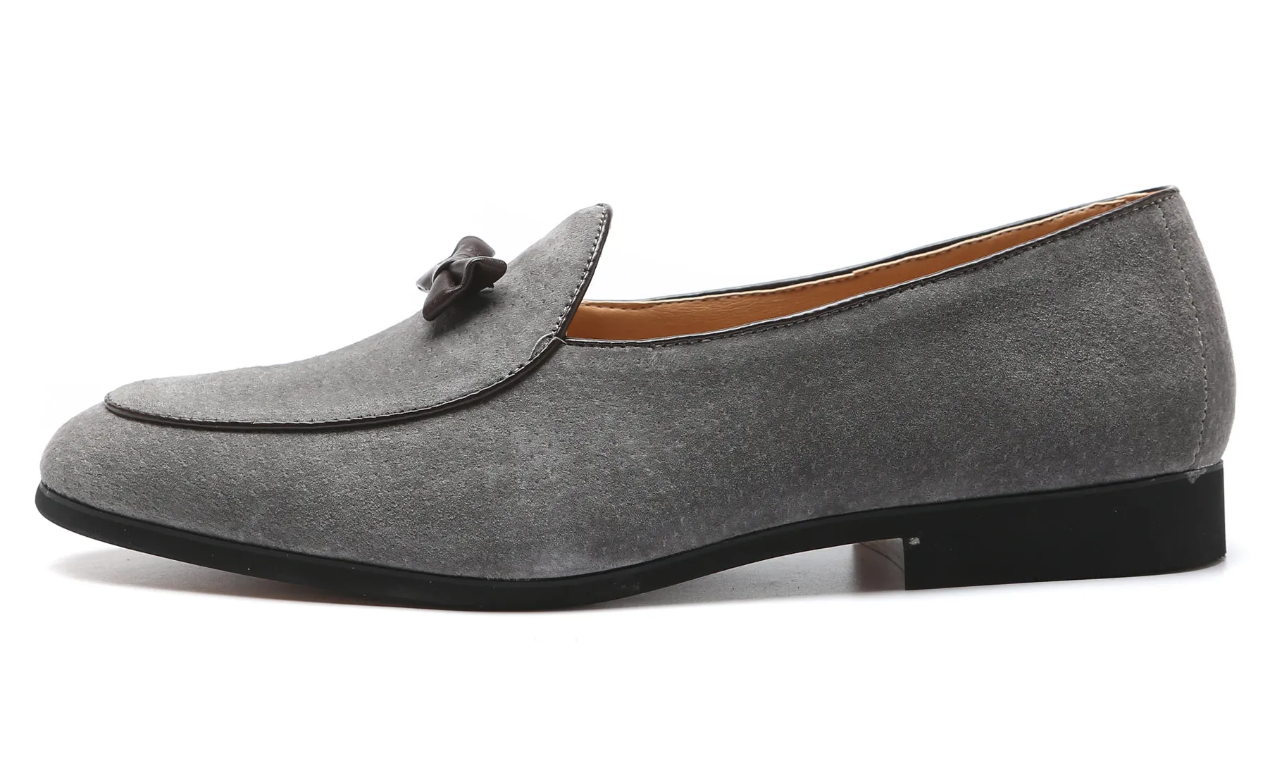 Men's Suede Bow Loafers
