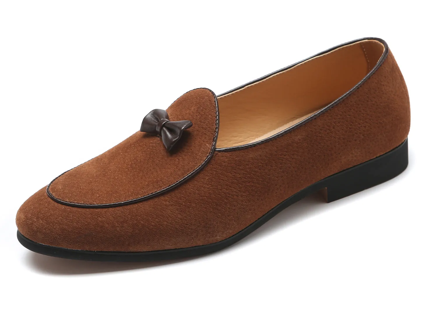 Men's Suede Bow Loafers