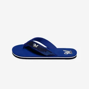 Milwaukee Brewers Womens Sequin Flip Flop