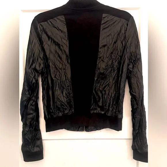 Miss Me Black Metallic Beaded Moto Vegan Leather Jacket