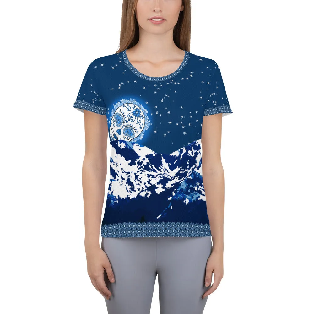 Mountain Moon - Tahoe Sugar Skull Athletic T-shirt