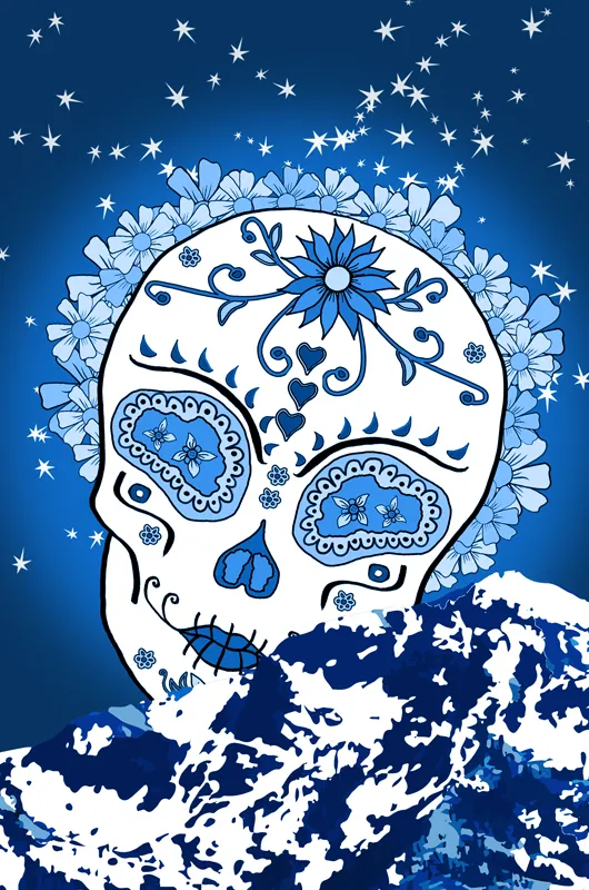 Mountain Moon - Tahoe Sugar Skull Athletic T-shirt