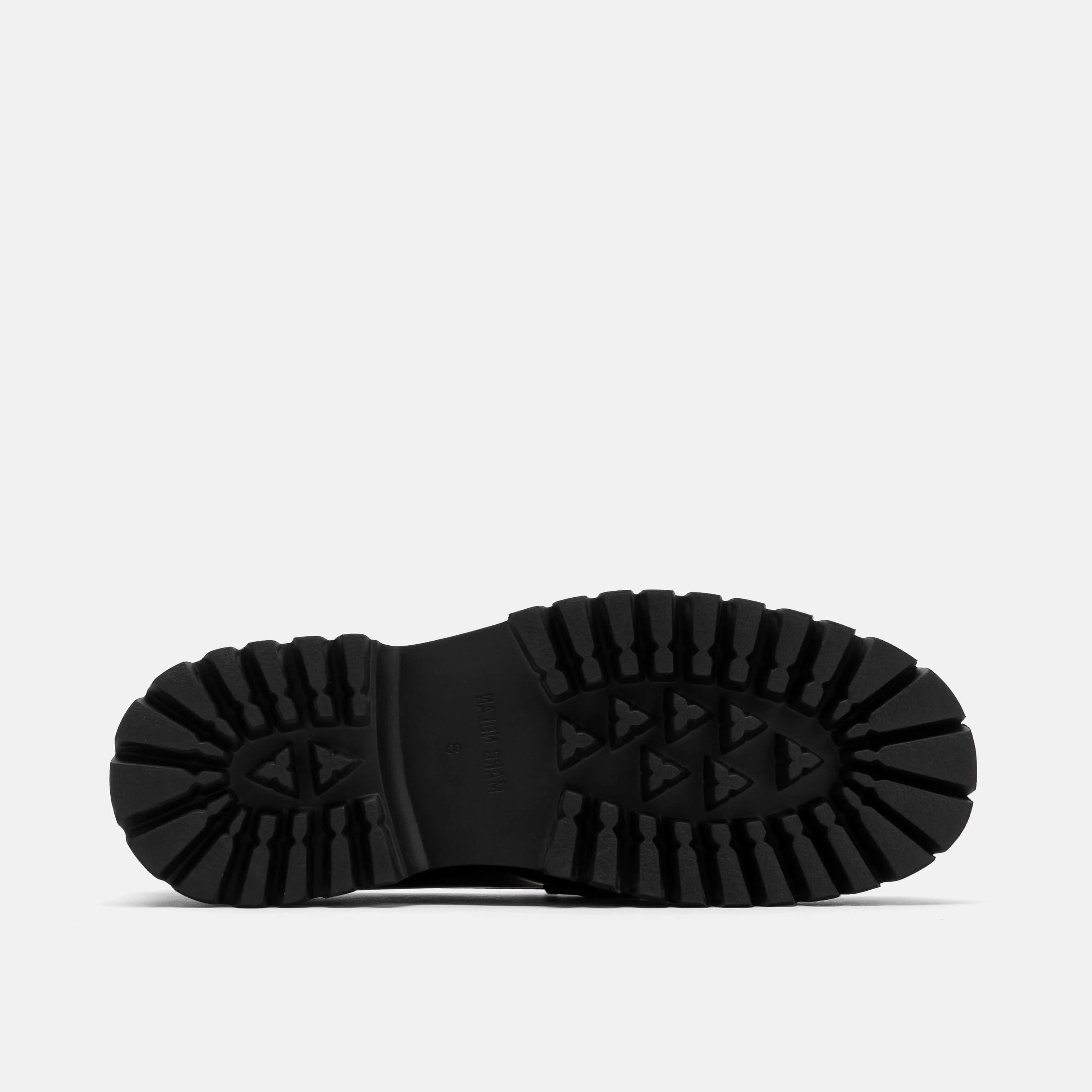 Ms. Boulevard Black/White Patent Leather Bit Loafers