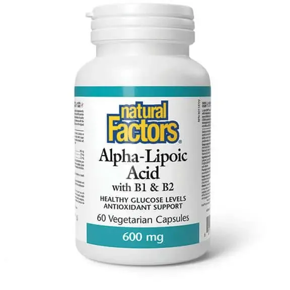 Natural Factors Alpha-Lipoic Acid with B1 & B2 60 Veg Capsules