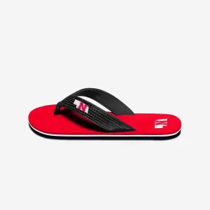 Nebraska Cornhuskers Womens Sequin Flip Flop