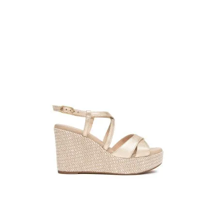 Nerogiardini - E513571D Gold Wedge Espadrille