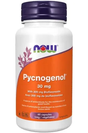 Now Pycnogenol® 30 mg with Bioflavonoids 60 Capsules