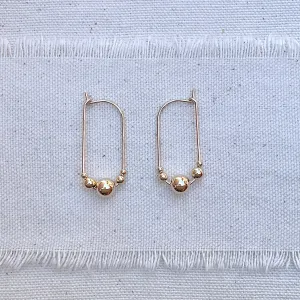 ORBIT Oblong Bead Hoops