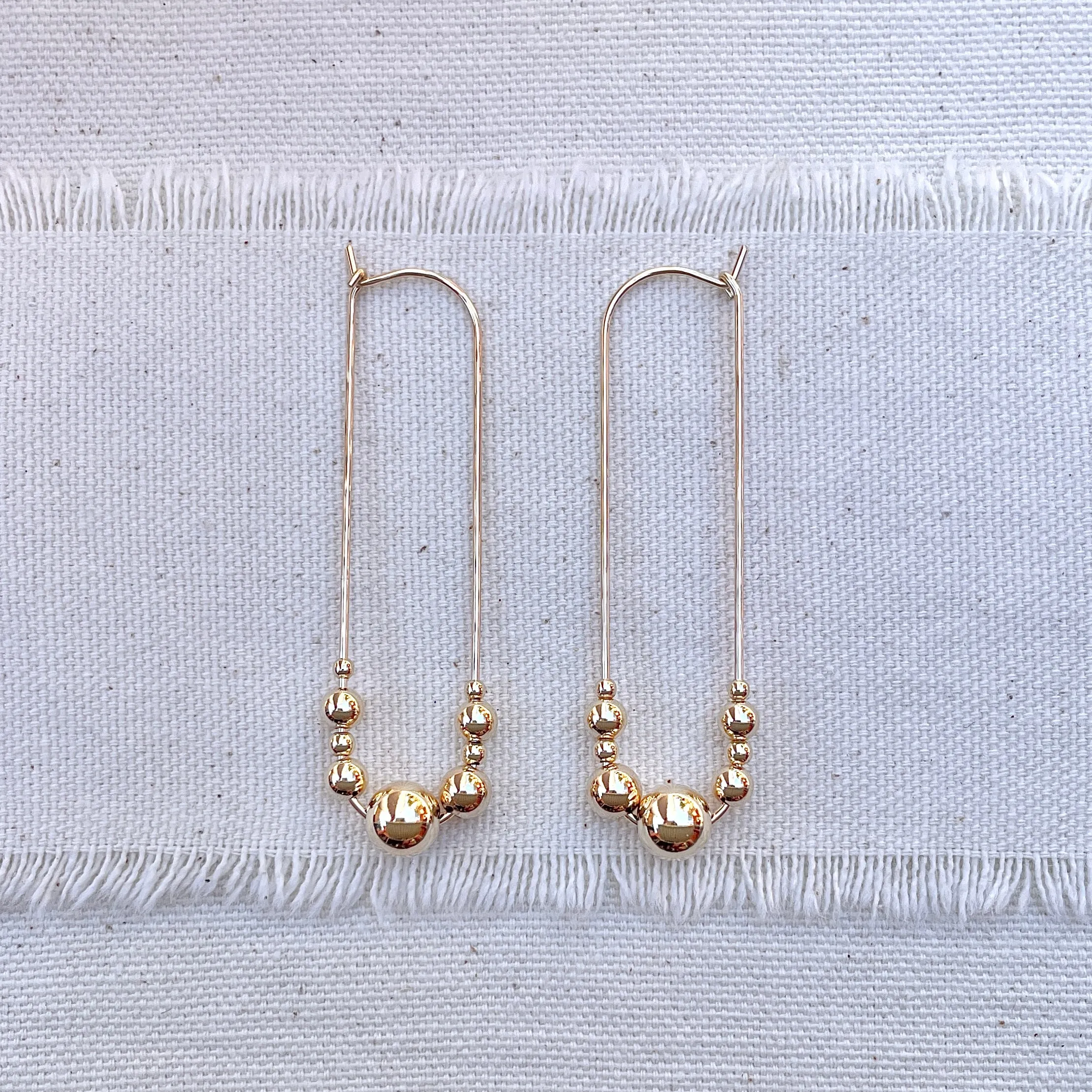 ORBIT Oblong Bead Hoops