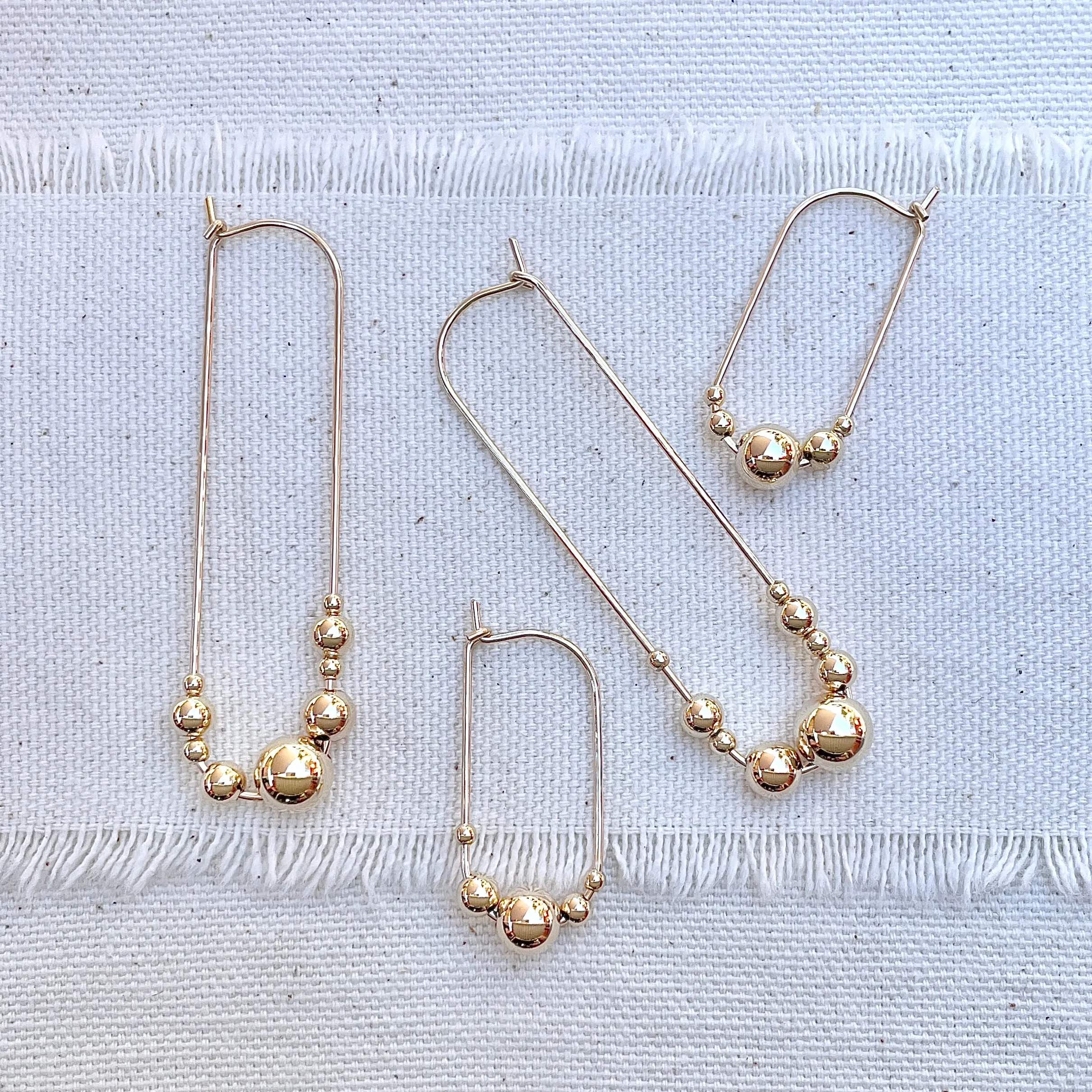 ORBIT Oblong Bead Hoops