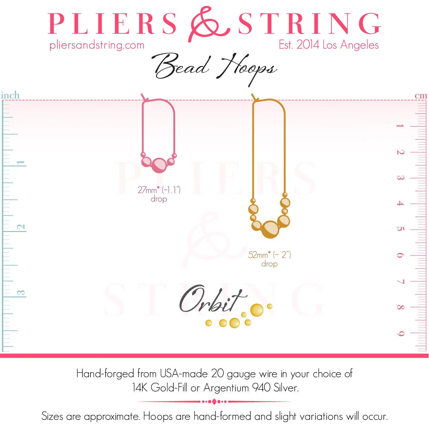 ORBIT Oblong Bead Hoops