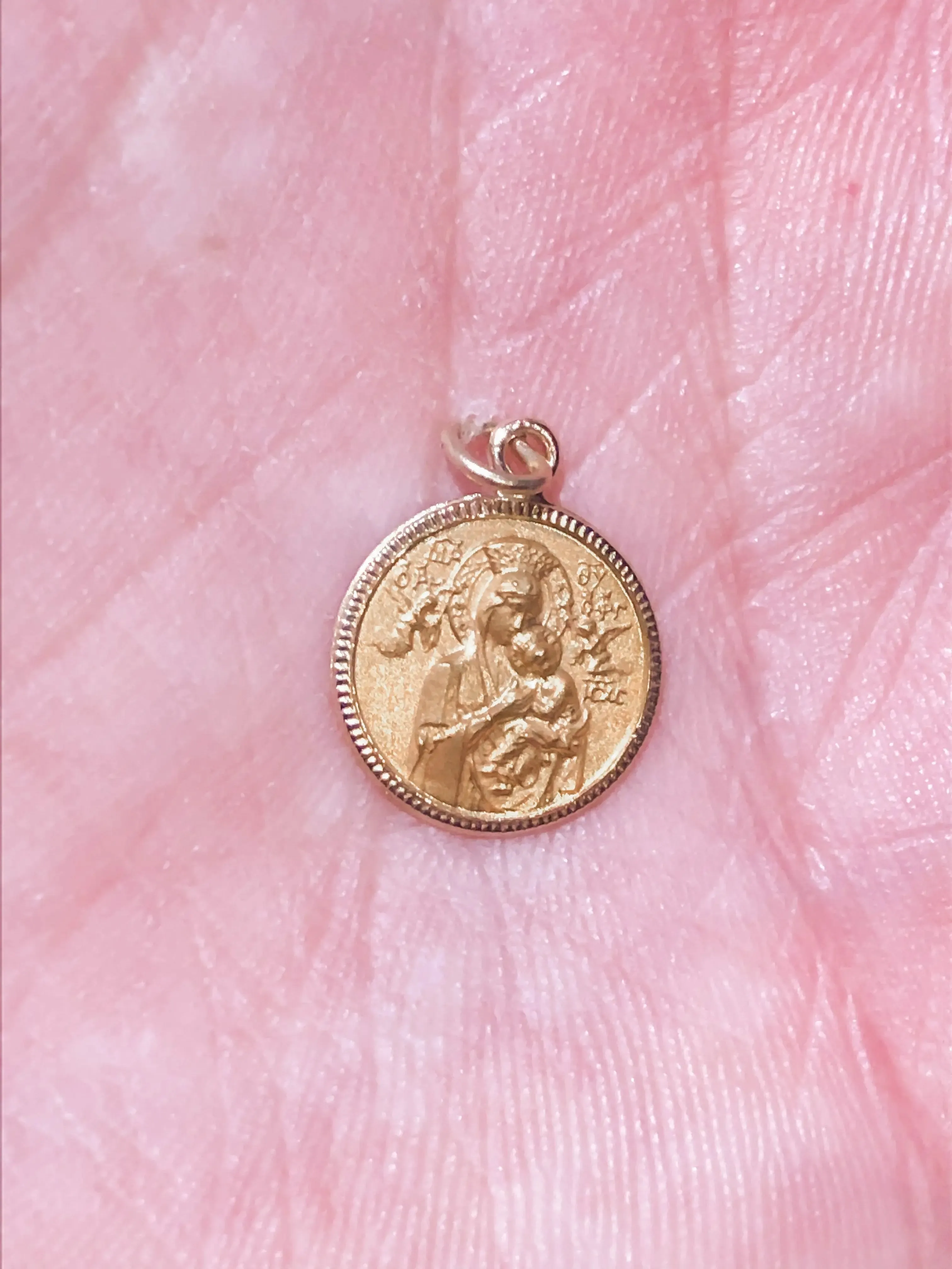 Our Lady of Perpetual Help 14K Yellow Beaded - Solid
