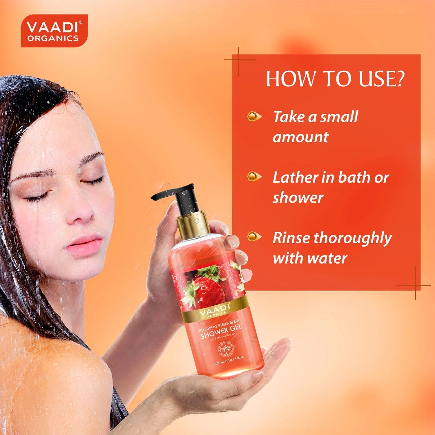 Pack of 2  Blushing Strawberry Shower Gel (300 ml x 2)