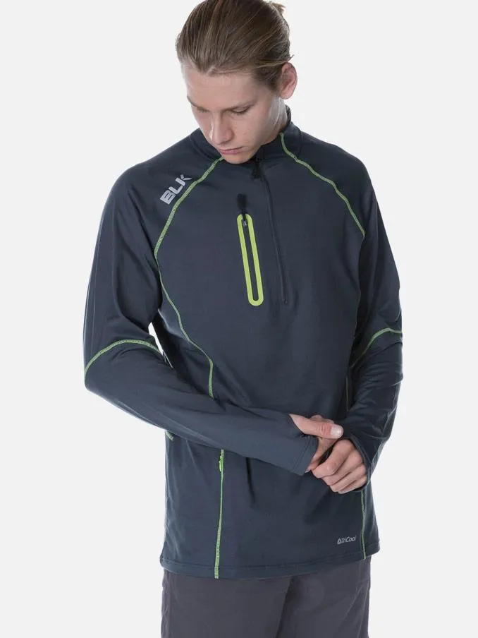 Performance Mens Warm Up Top Grey/Lime