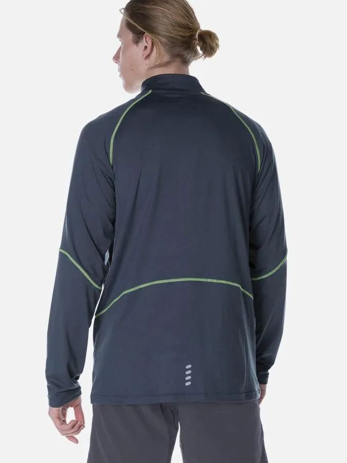Performance Mens Warm Up Top Grey/Lime