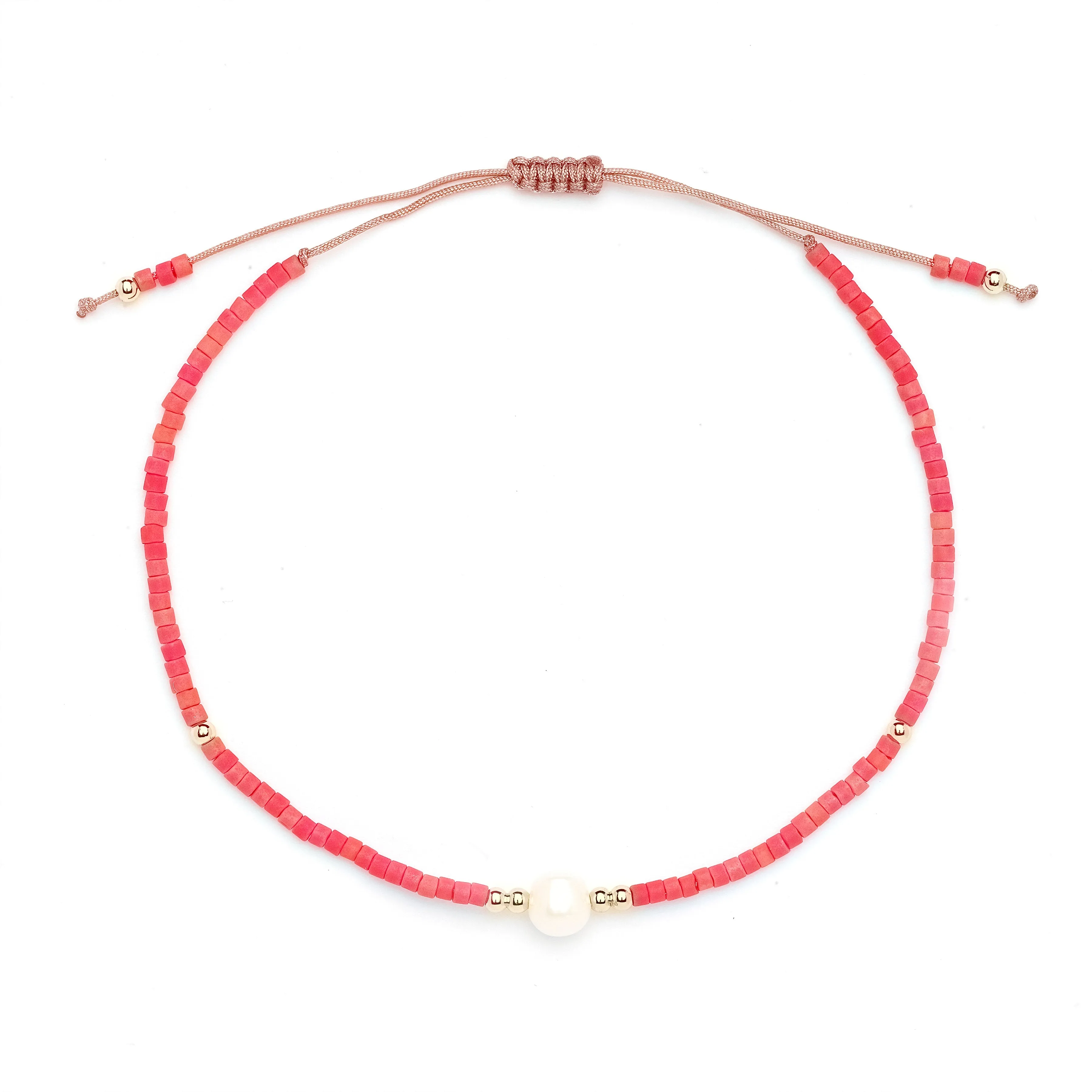 Pink Pearl Thread Bracelet