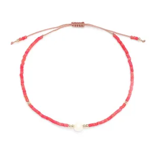 Pink Pearl Thread Bracelet