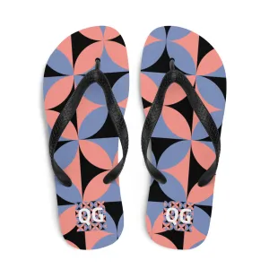 QG Pastel Motif Flip-Flops