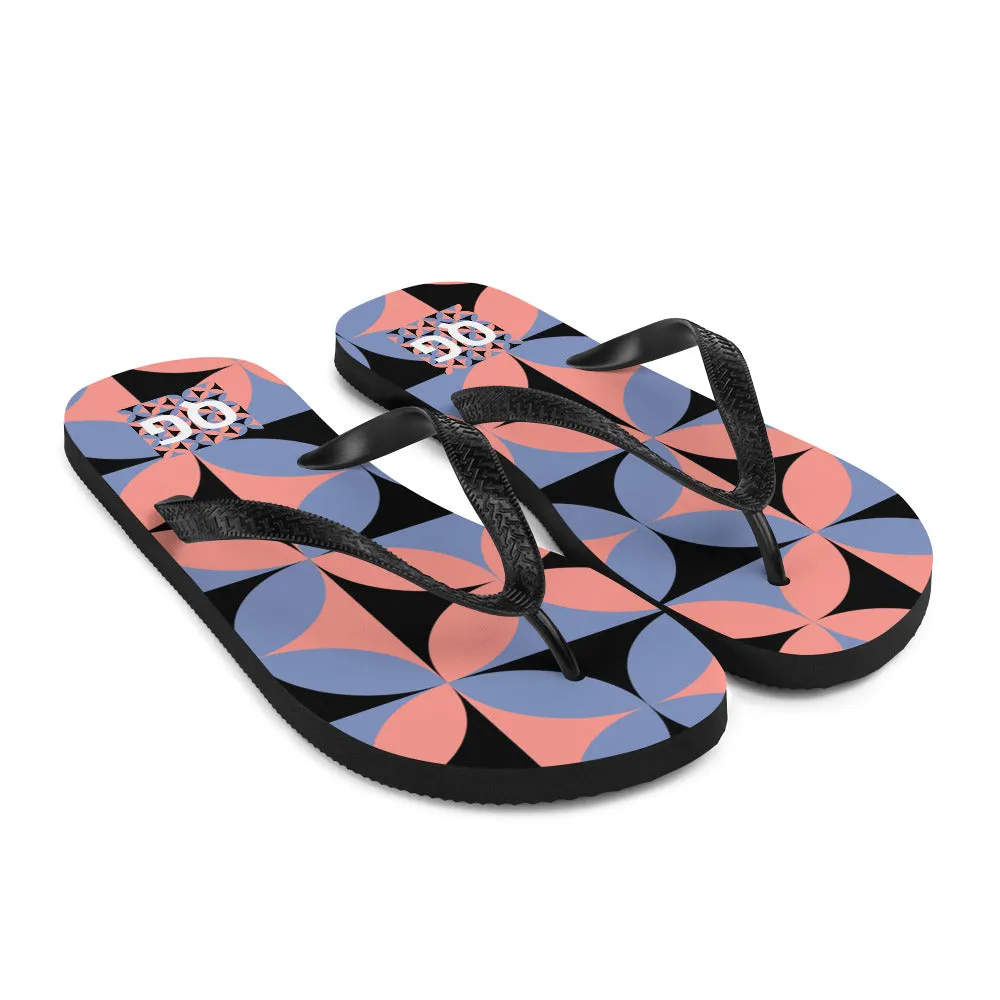 QG Pastel Motif Flip-Flops