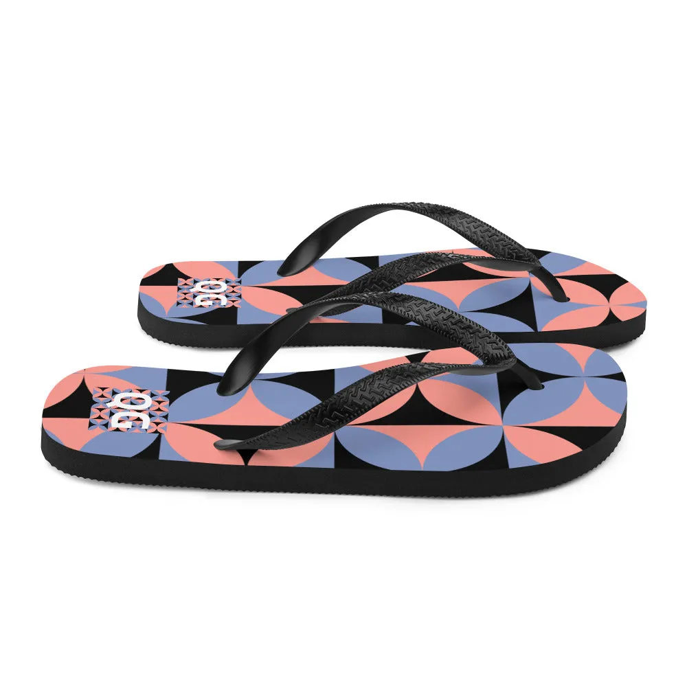 QG Pastel Motif Flip-Flops