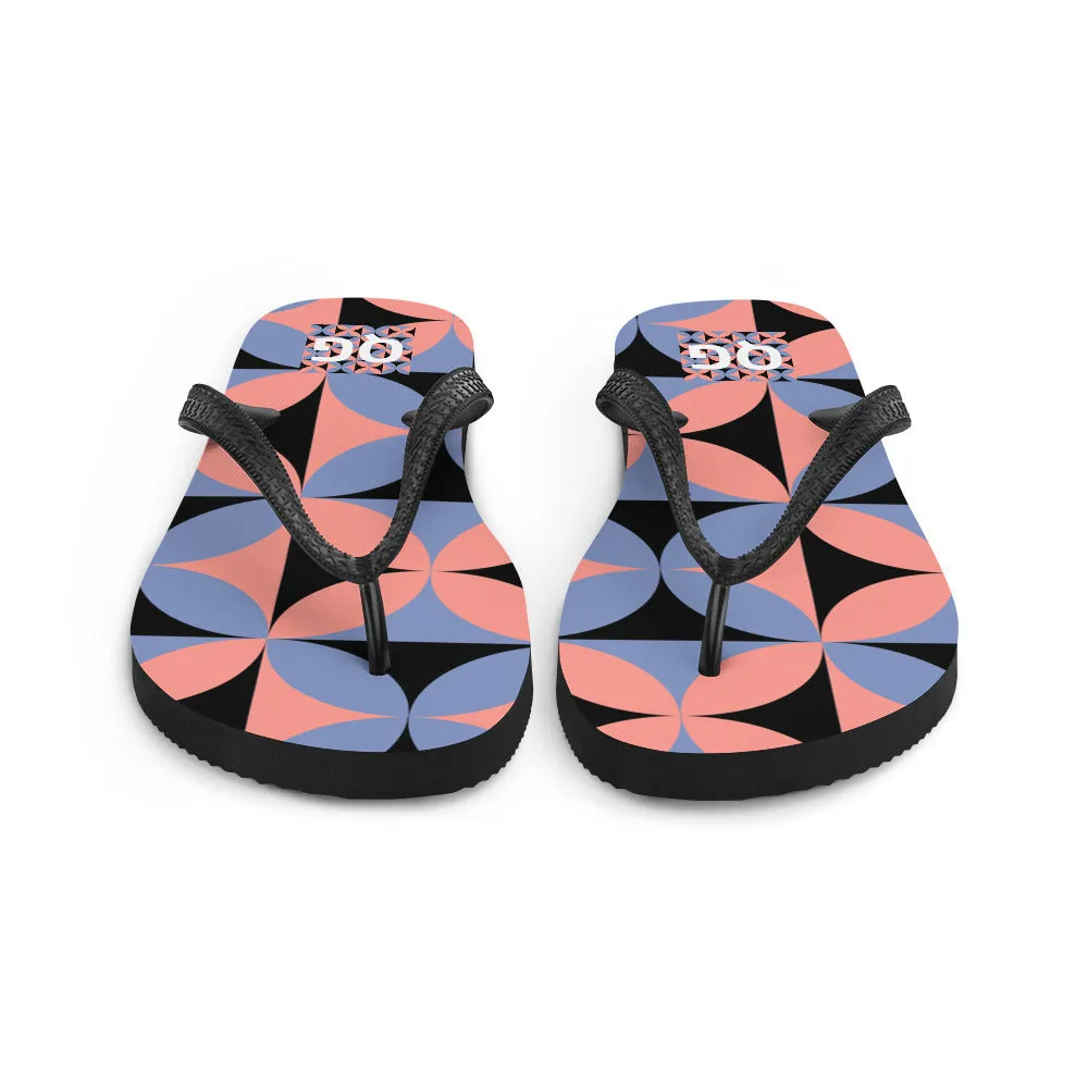 QG Pastel Motif Flip-Flops