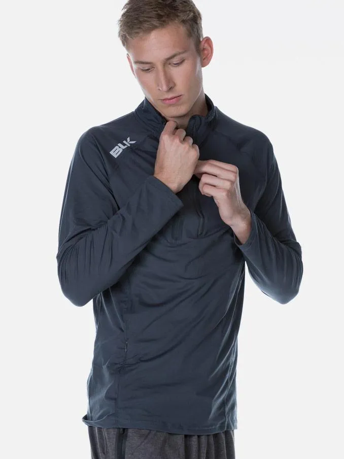 Quarter Zip Warm Up Top Gun Metal