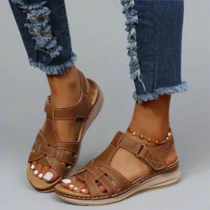 Queniva | Handmade orthopedic comfort sandals made from vintage leather
