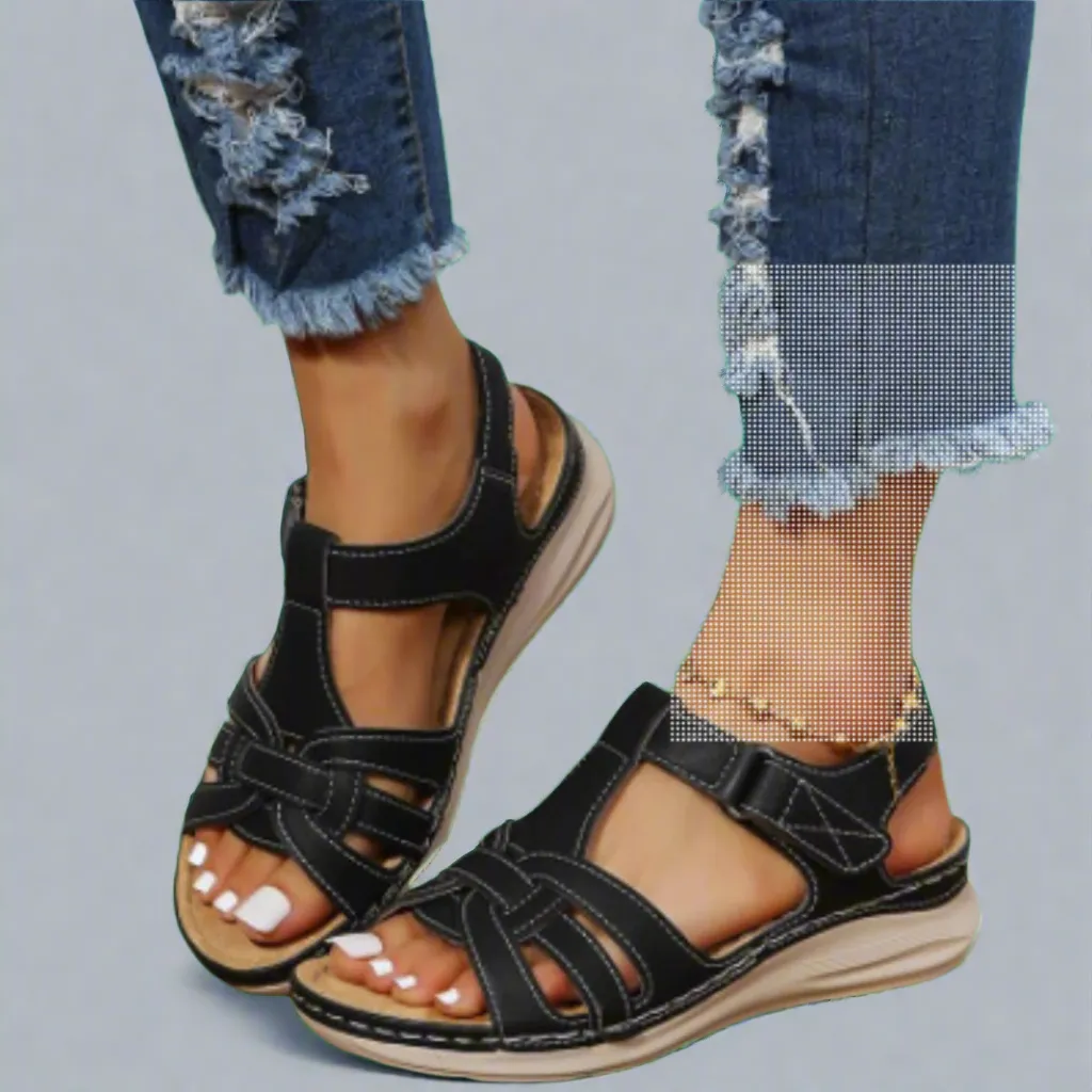 Queniva | Handmade orthopedic comfort sandals made from vintage leather
