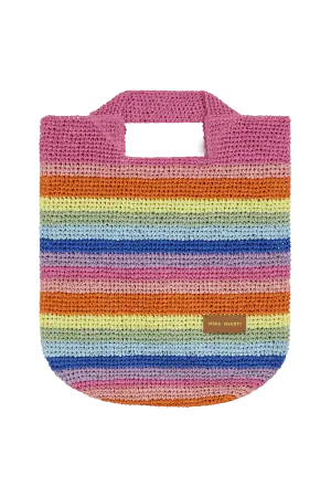 Rainbow Rafia Bag