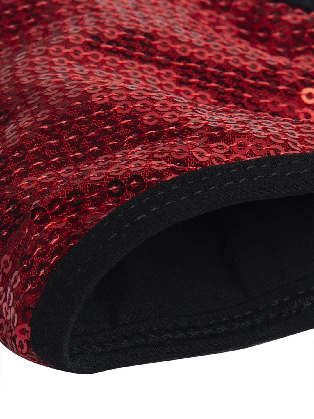 Red and Black With Sparkling Glitter Sequin Women Fashion Reusable Face Mask (Pack of 2)