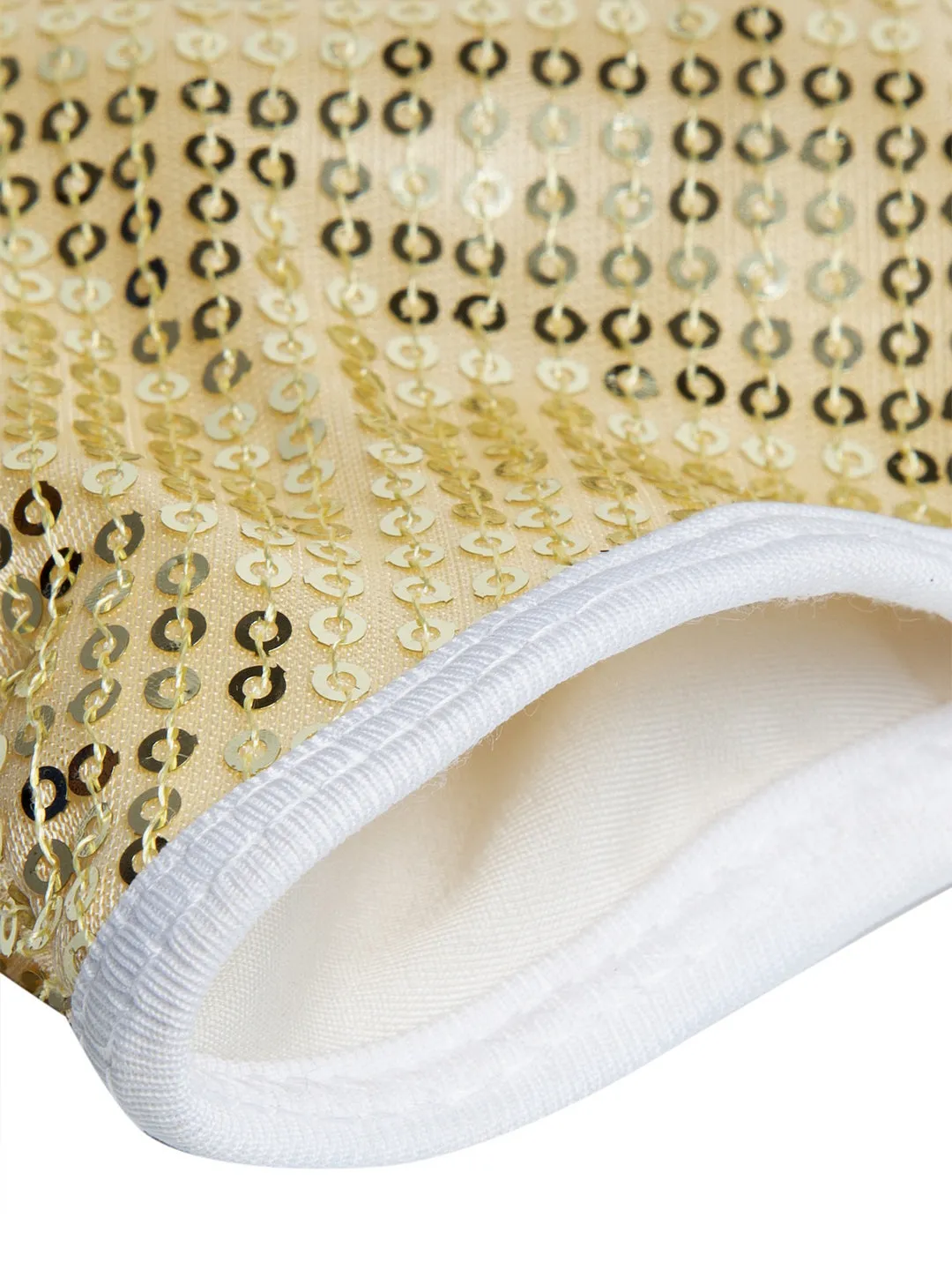Red and Gold With Sparkling Glitter Sequin Women Fashion Reusable Face Mask (Pack of 2)