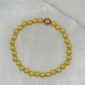 RED EVIL EYE BEADED bracelet