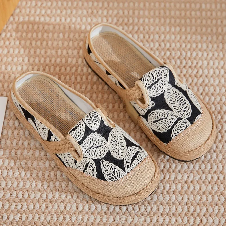 Retro Lightweight Non-Slip Knitted Sandals for Women