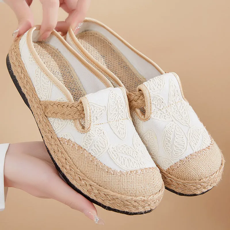 Retro Lightweight Non-Slip Knitted Sandals for Women