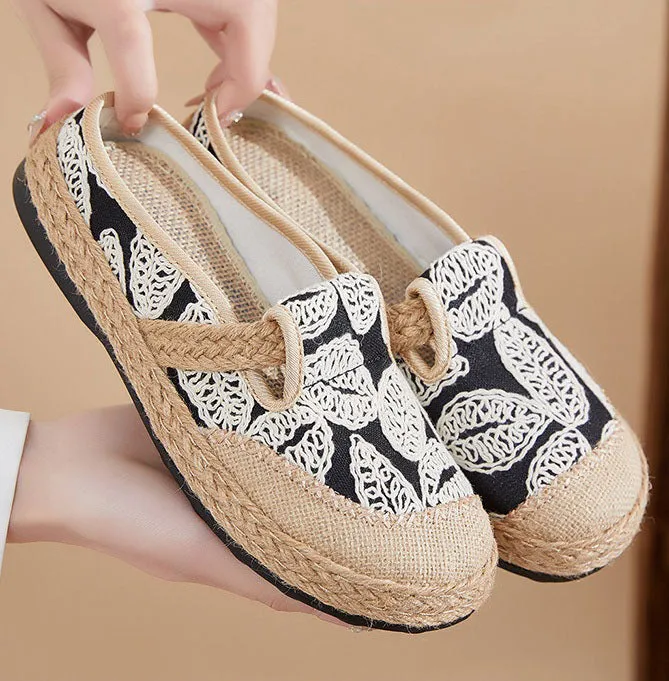 Retro Lightweight Non-Slip Knitted Sandals for Women