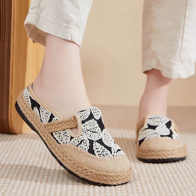 Retro Lightweight Non-Slip Knitted Sandals for Women