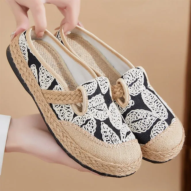 Retro Lightweight Non-Slip Knitted Sandals for Women