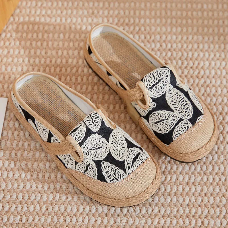 Retro Lightweight Non-Slip Knitted Sandals for Women