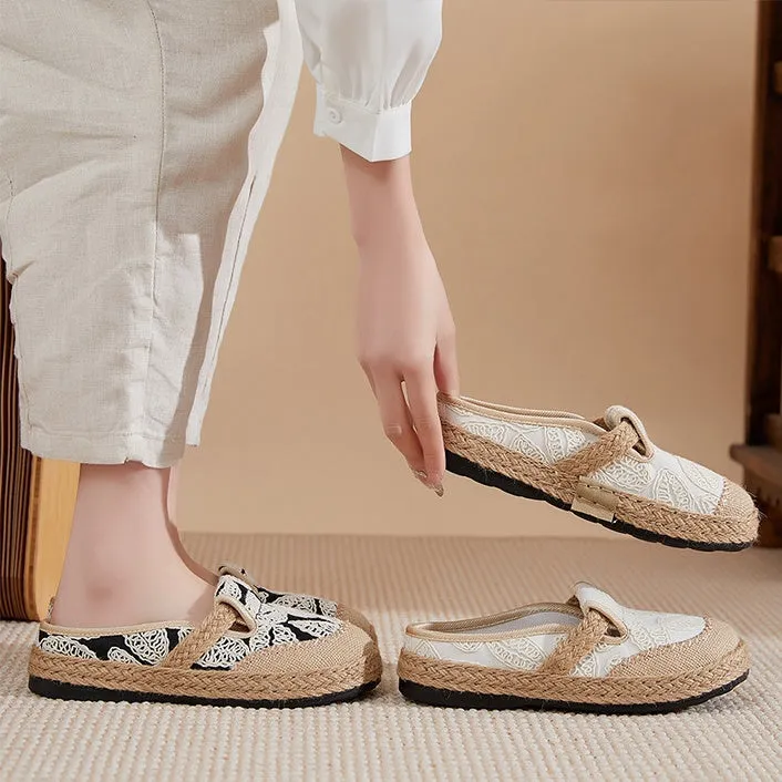 Retro Lightweight Non-Slip Knitted Sandals for Women