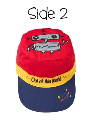 Reversible Kids Cap - Spaceship / Robot