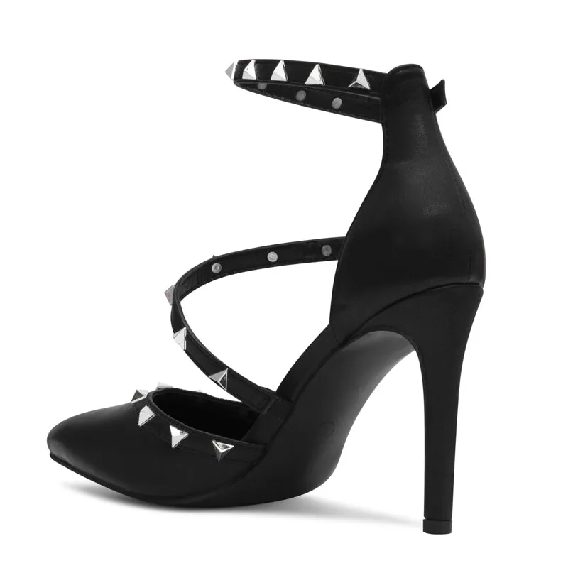 Rivet Heeled Sandals Mysoft